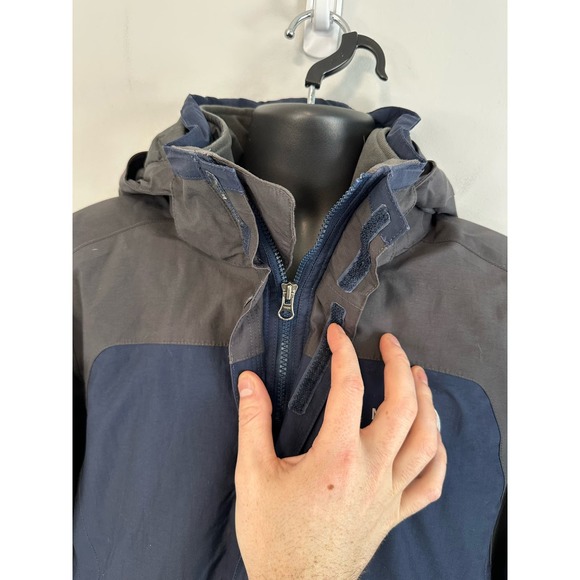 North Face Hyvent 3 in 1 Jacket Blue Grey Removable Puffer Size Large Mens - Picture 9 of 15